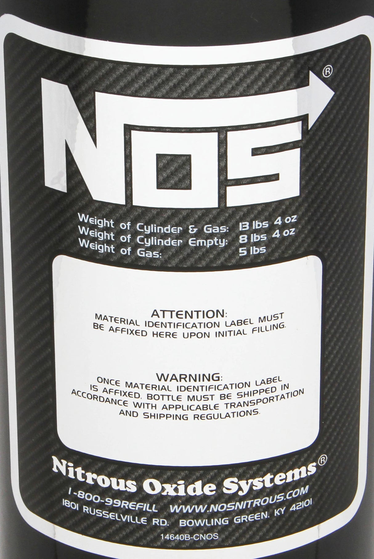 NOS Nitrous Bottle - 14730BNOS