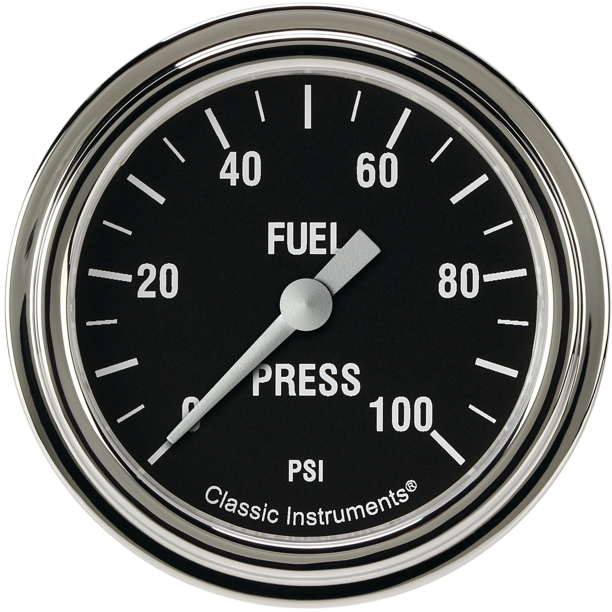 Classic Instruments Hot Rod 2-5/8" Fuel Pressure Gauge (100 PSI) - HR346SLF