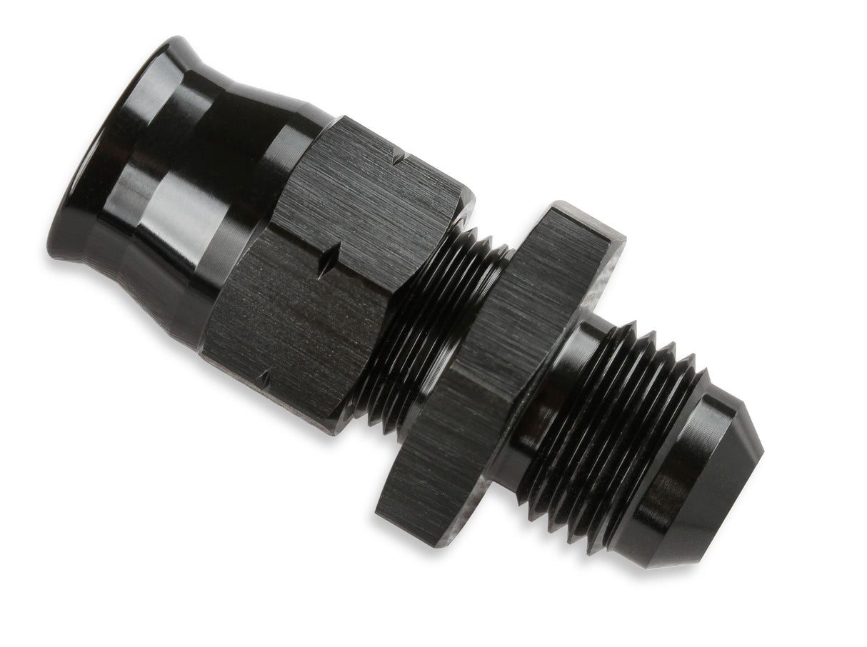 Mr Gasket Aluminum Tube Adapter -6 AN Male AN To 3/8 Inch Tubing Black - 892006-BL