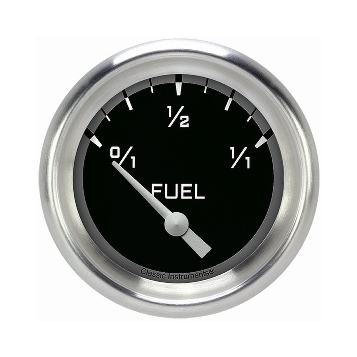 Classic Instruments Autocross Gray 2 5/8" Fuel Gauge, 0-30 ohm - AX214GAPF