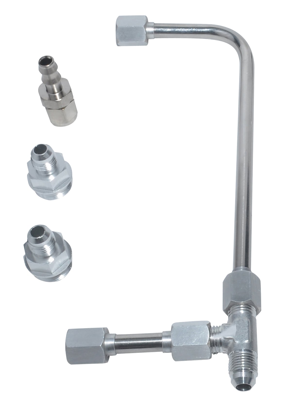 Quick Fuel Dual Feed Fuel Line (Slayer Series - Silver) - 34-600SL-SVRQFT