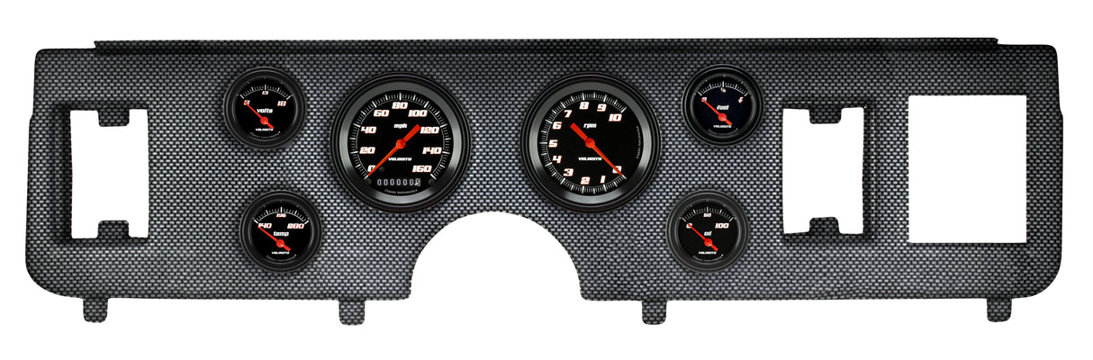 Classic Instruments 79-86 MUSTANG VELOCITY BLK 6ga SET-FORD - CDMU79VSB01CF