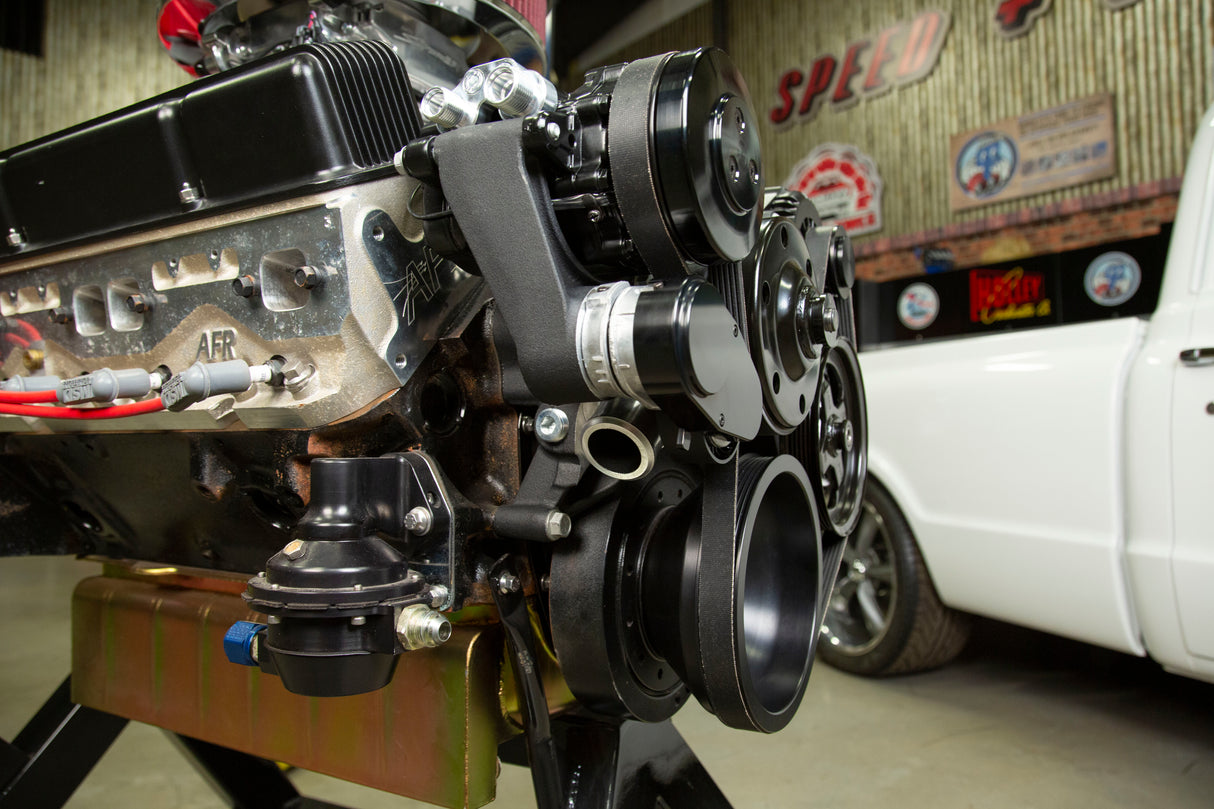 Holley 20-240BK Small Block Chevy Mid-Mount Complete Accessory System