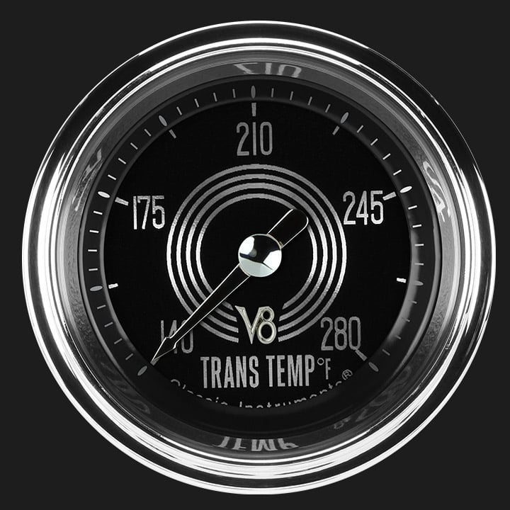 Classic Instruments V8 Speedster 2 1/8" Transmission Temperature Gauge - V8SR127SHC