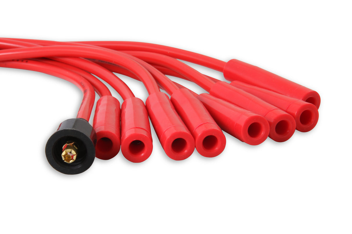 ACCEL Spark Plug Wire Set- 8mm - Red Wire with Red Straight Boots - 4040R