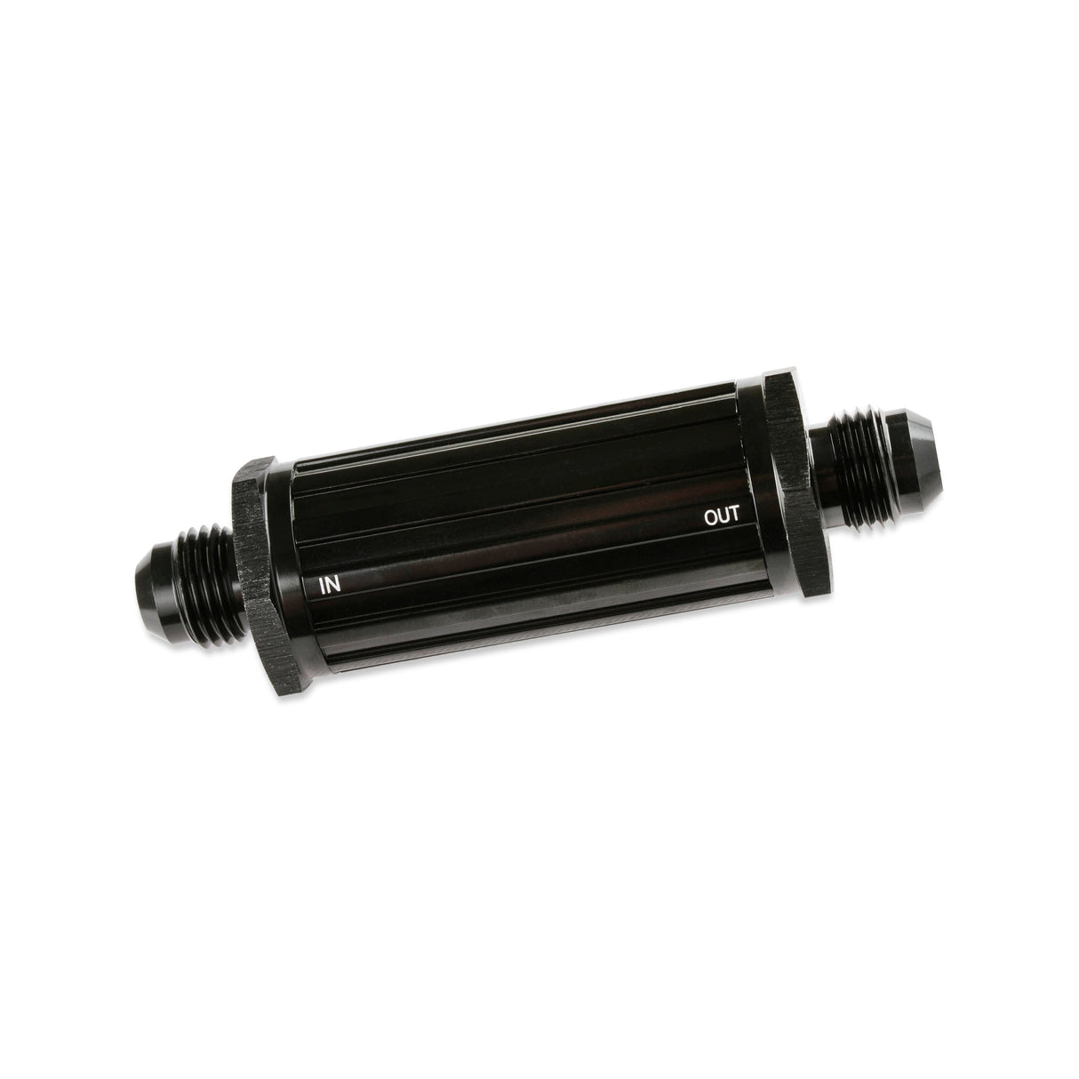 Mr Gasket -6 AN Male Fuel Filter 30 Micron - Black - 2006-BL
