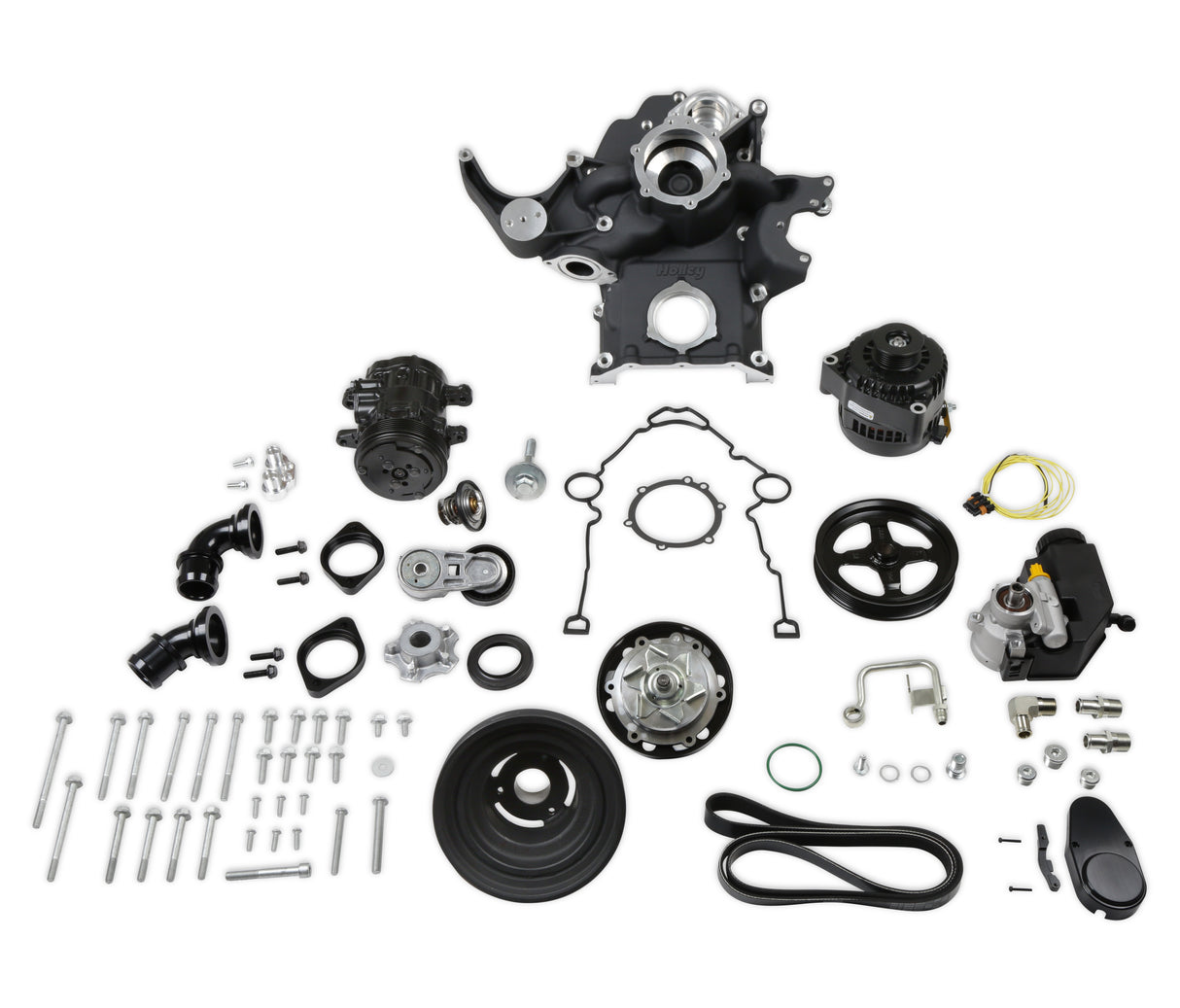 Holley 20-291BK Black Mid-Mount Complete Accessory System