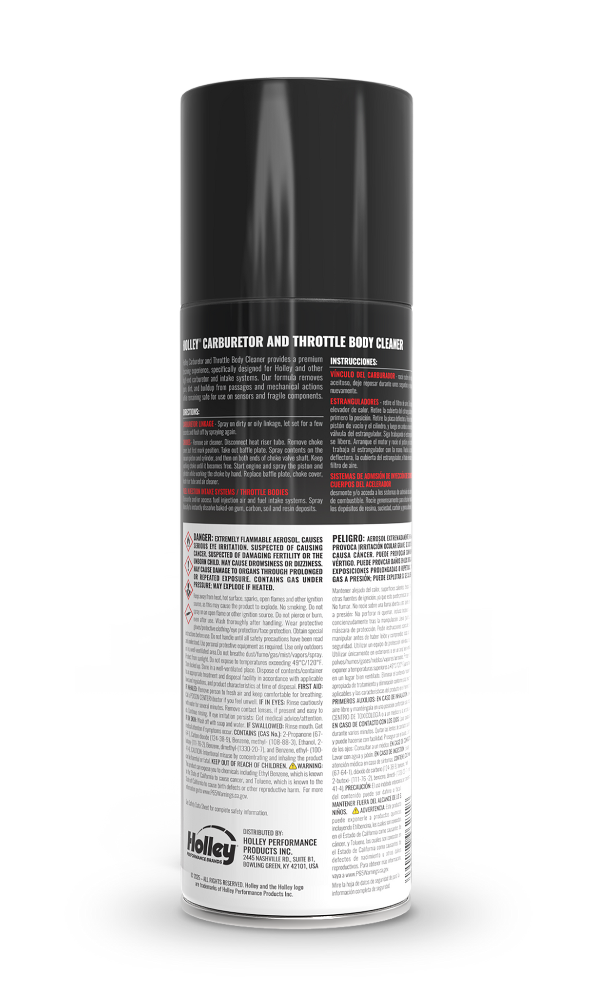 Holley 120-HLYCC-18 HOLLEY Carburetor & Throttle Body Cleaner Spray, 18oz Can