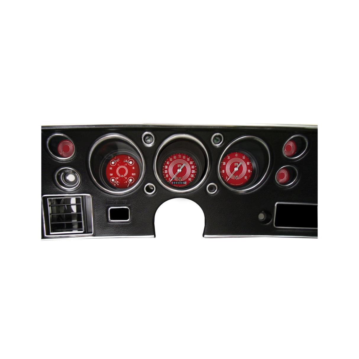 Classic Instruments V8 Red Steelie 1970-72 Chevelle SS Package - CV70V8RS