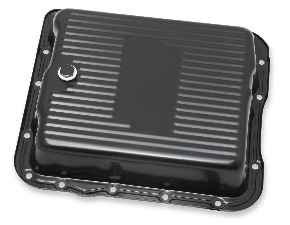 Mr Gasket Transmission Oil Pan - Black Steel - 9767BMRG
