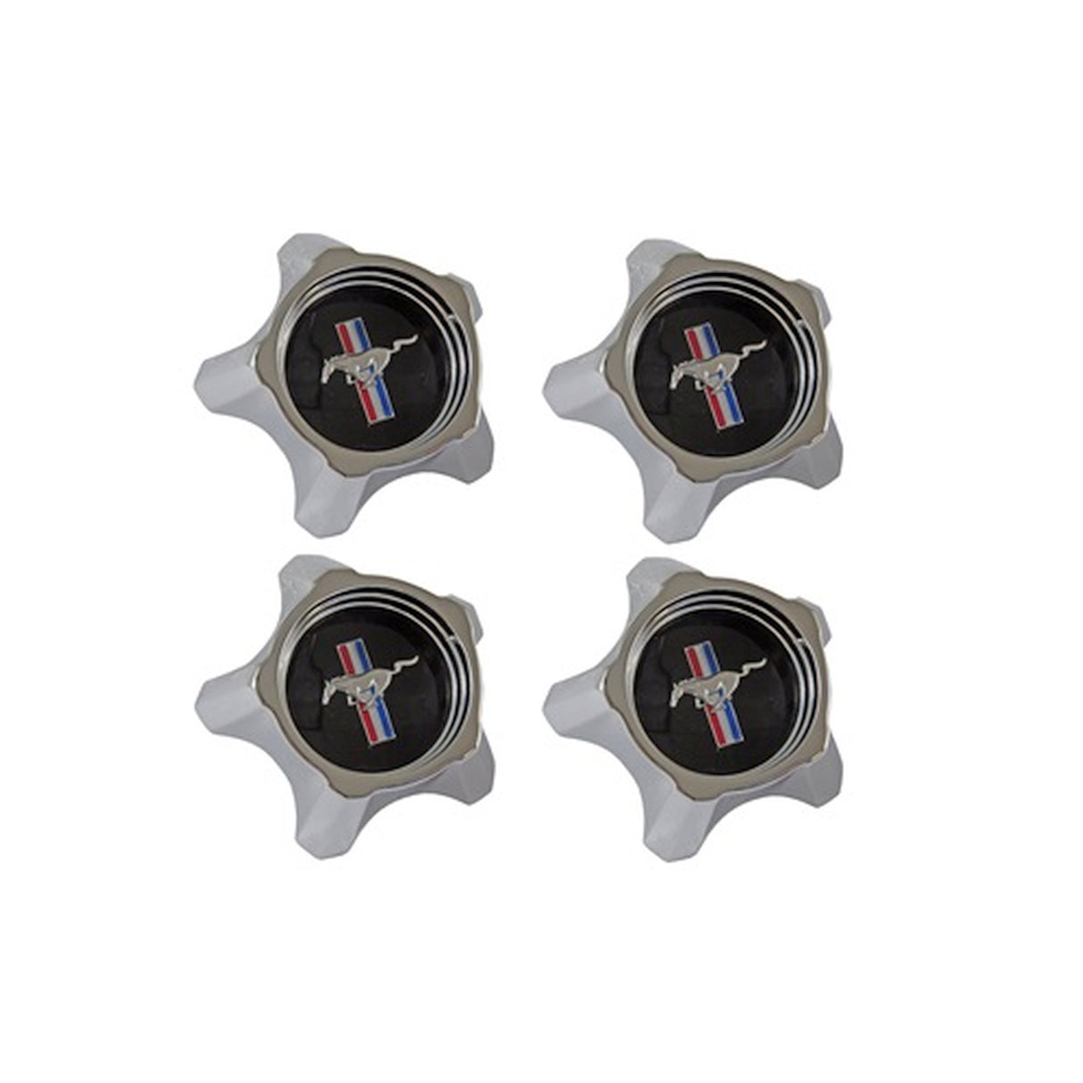 Scott Drake 1967 Styled Steel Hubcaps (Black Design Set of 4) - C7ZZ-1130-BK