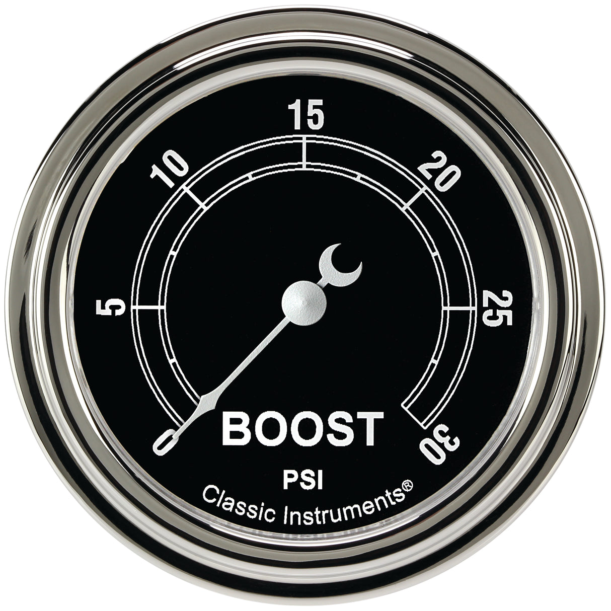 Classic Instruments Traditional 2-5/8" Boost Gauge (30 PSI) - TR342SLF