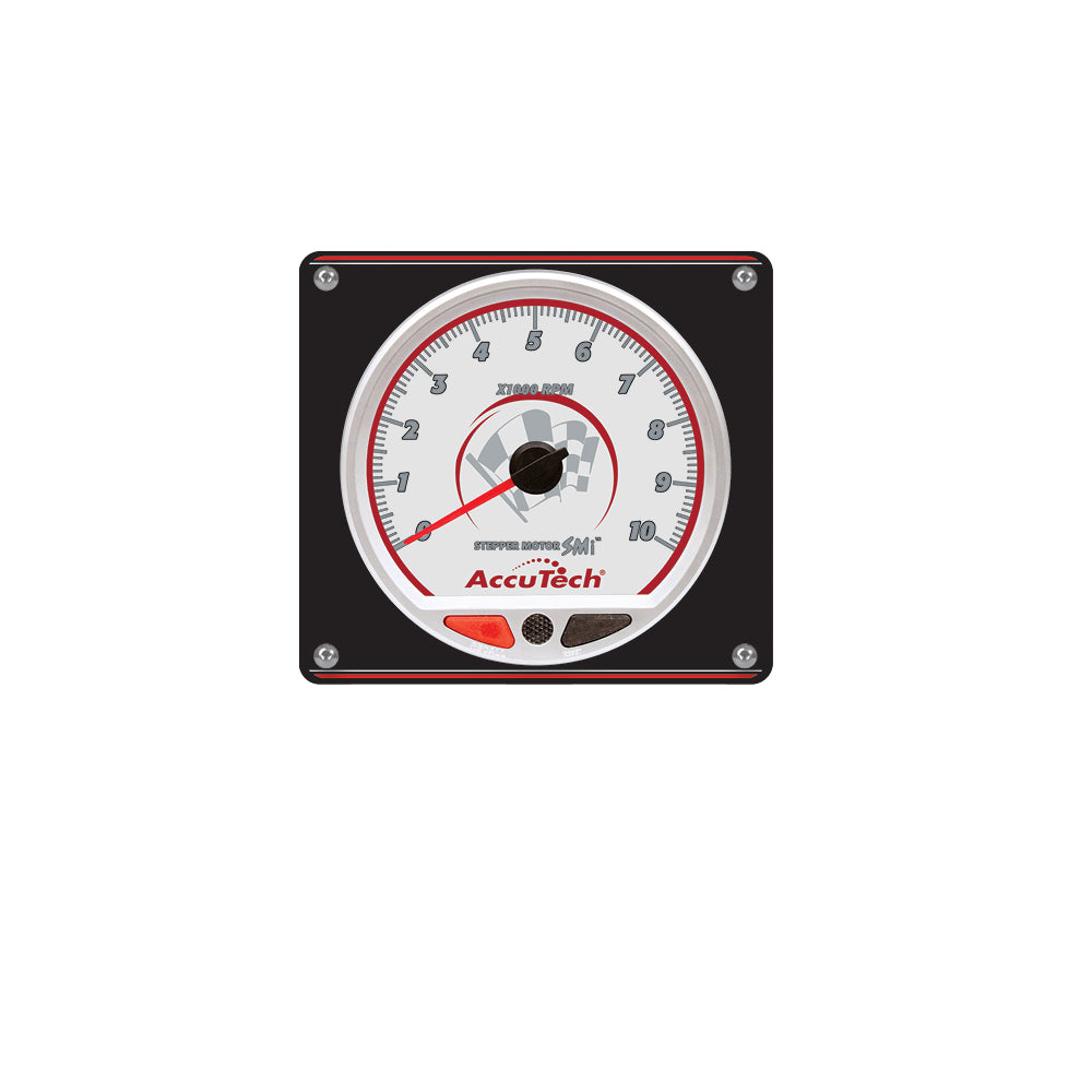 Longacre AccuTech™ SMi™ Stepper Motor Memory Tach - Silver in Aluminum Panel - 52-44389