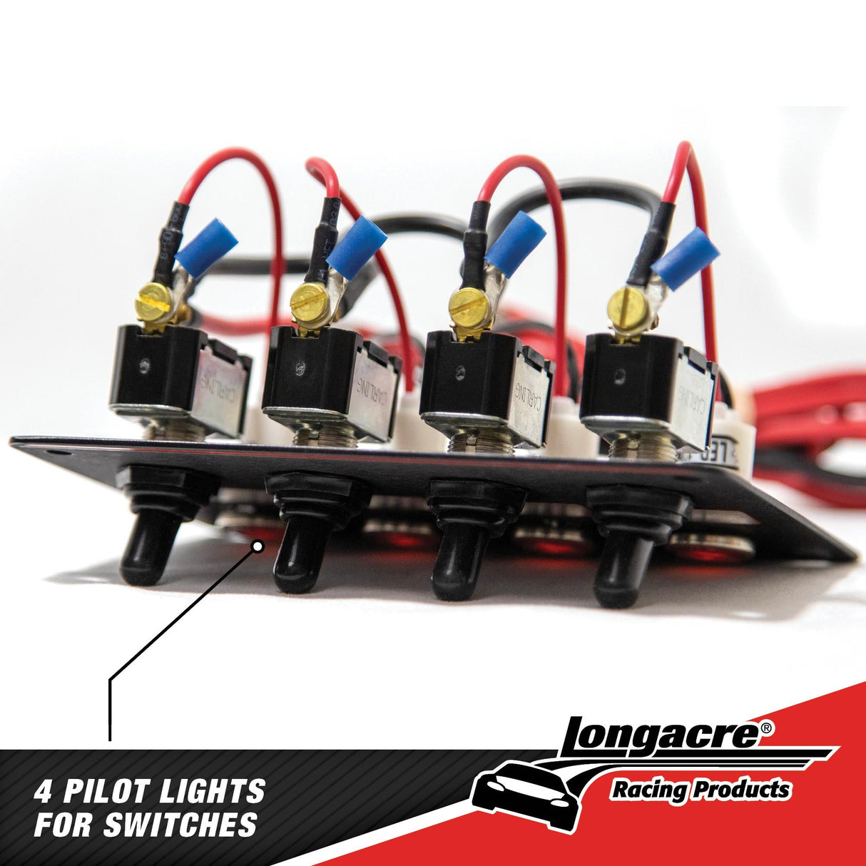 Longacre 4 Accessory switch panel with 4 pilot lights - 52-44865