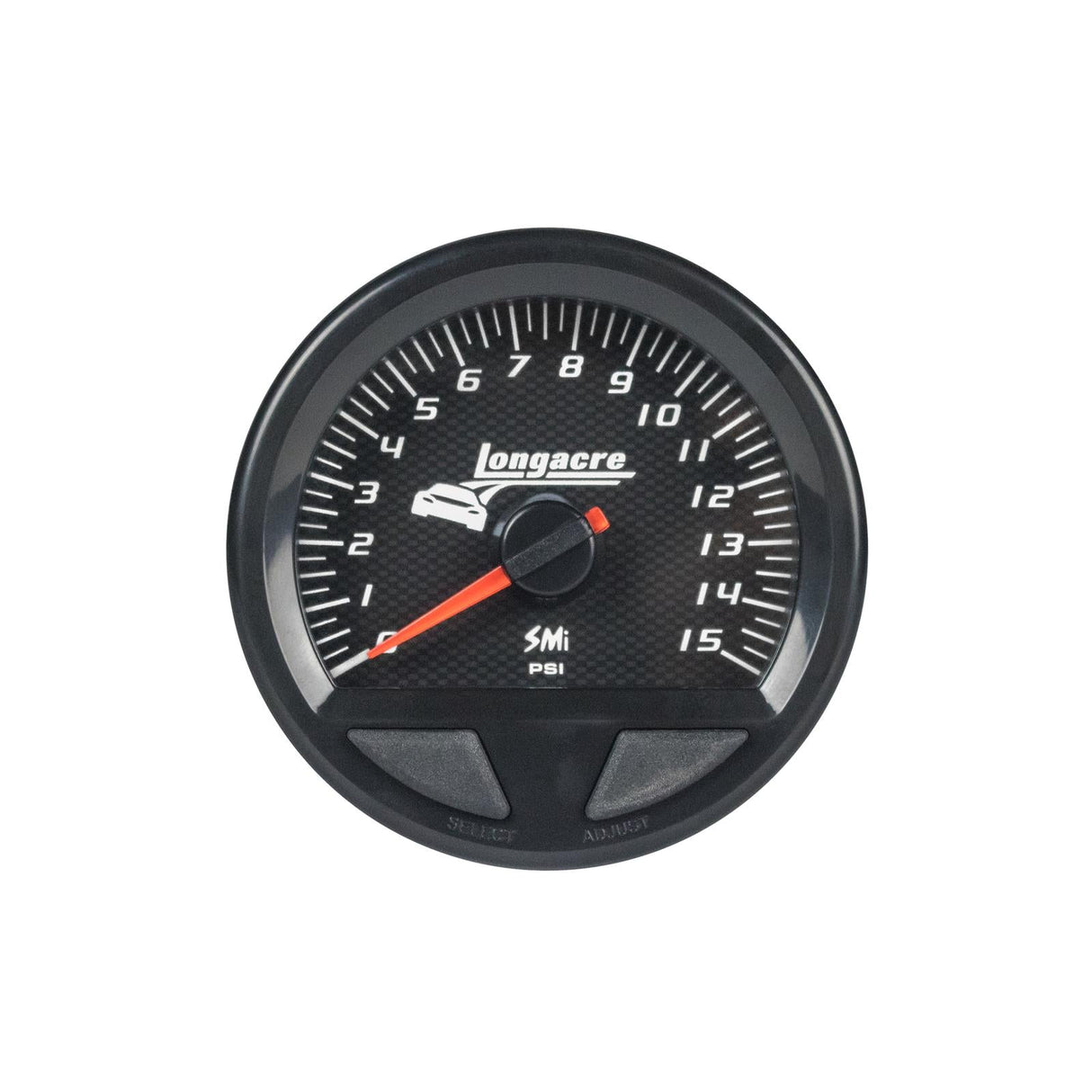Longacre SMi™ Elite Waterproof Gauges, Fuel Pressure 0-15 psi, Sensor Not Included - 52-46750