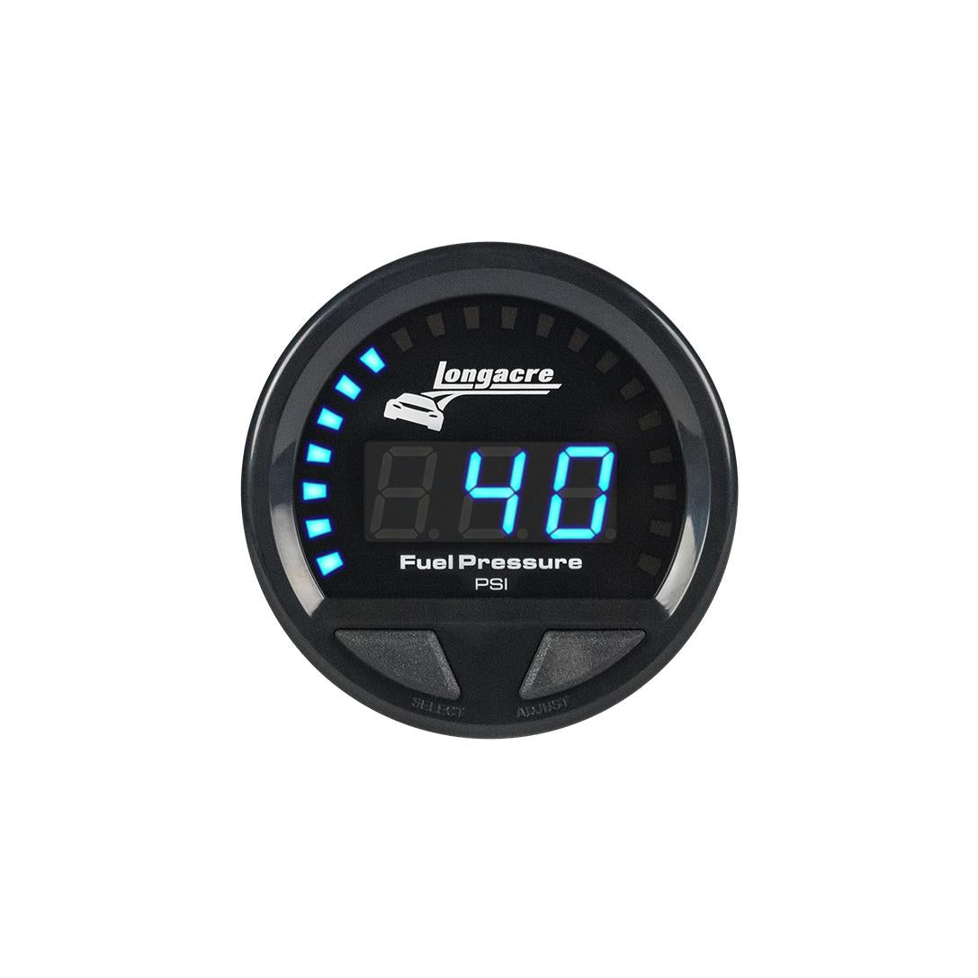 Longacre Digital Elite Waterproof Gauges, Fuel Pressure 0-120 psi, Sensor Included