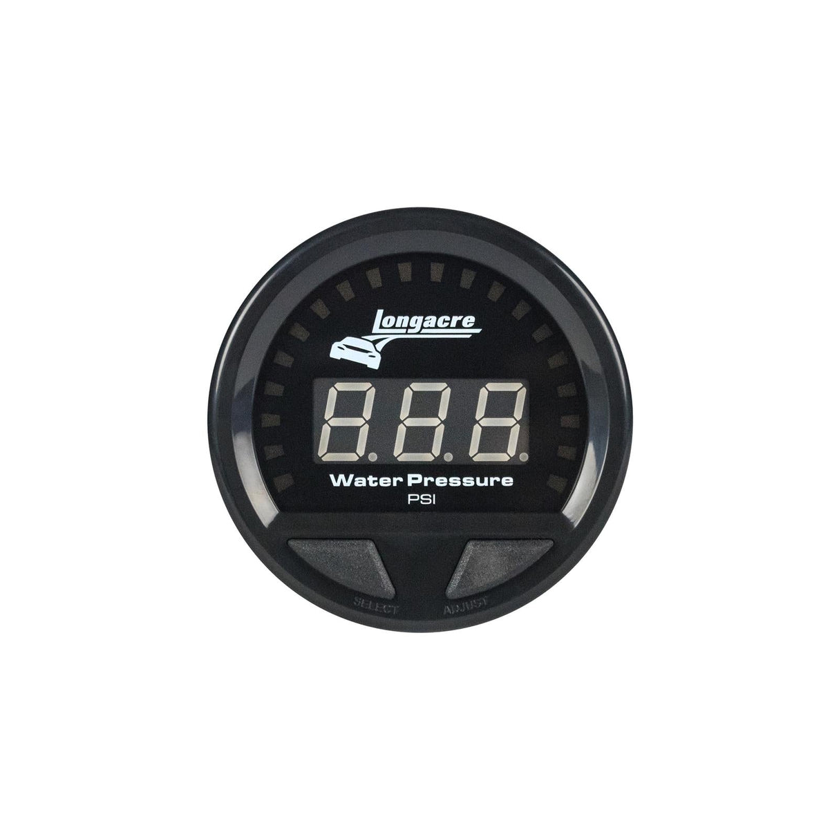 Longacre Digital Elite LED Waterproof Gauges, Water Pressure 0-60 psi, Sensor Included - 52-46864
