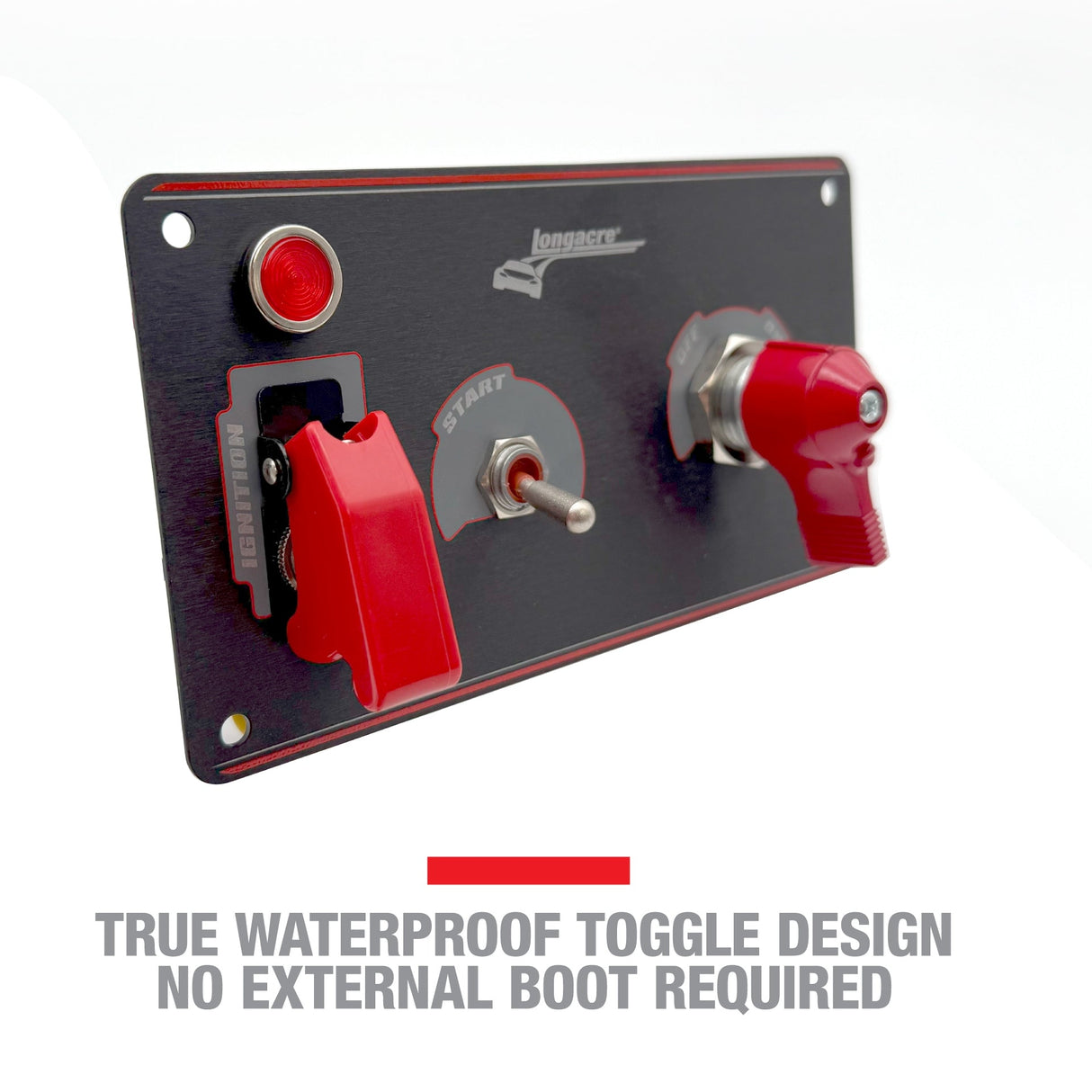 Longacre Elite Switch Panel - Toggle Starter/Ignition With Lights, Flip, & Master Disconnect - 52-48971