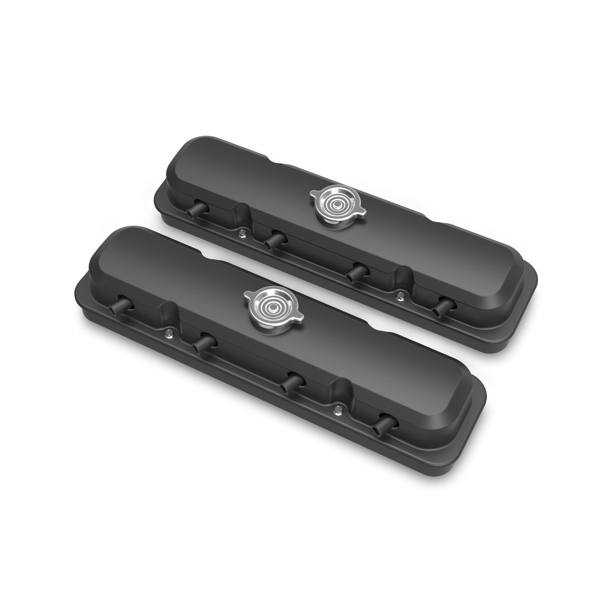 Holley 241-192 2-Piece Pontiac Style Valve Cover - Gen III/IV LS - Satin Black