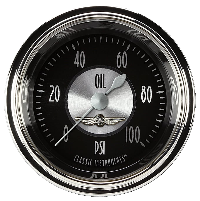 Classic Instruments All American Tradition 2 1/8" Oil Pressure Gauge - AT181SHC