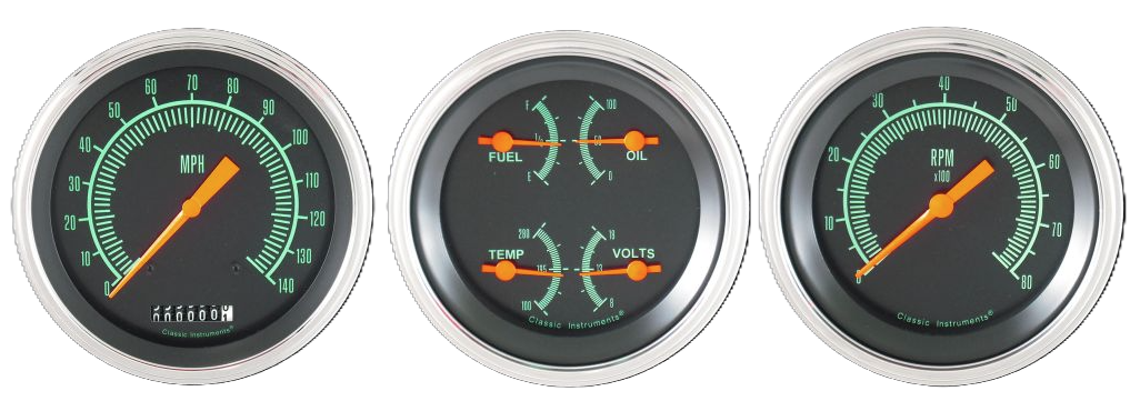 Classic Instruments G STOCK 3IN SPEEDO/QUAD/TACH-GM - GS03SLC