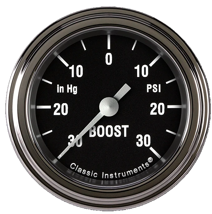 Classic Instruments Hot Rod 2 1/8" Boost/Vac Gauge - HR141SLF