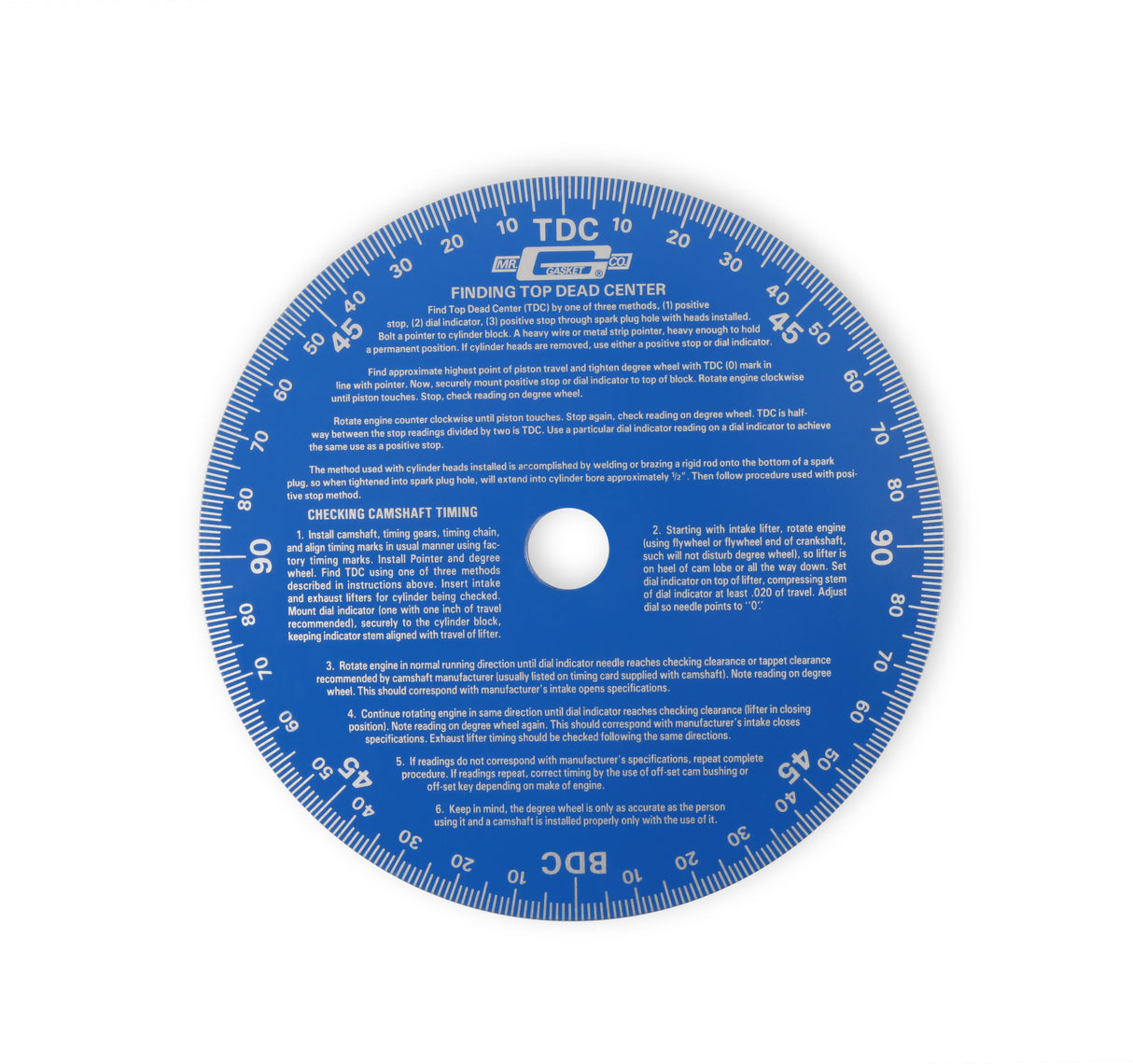 Mr Gasket Cam Degree Wheel - 1570