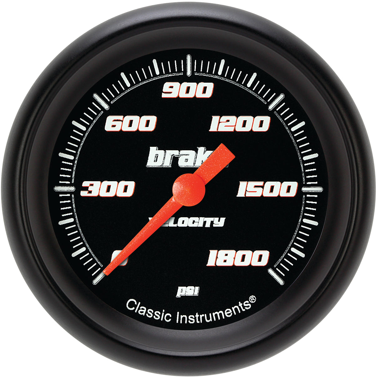 Classic Instruments Velocity Black 2-5/8" Brake Pressure Gauge - VS367BBPF