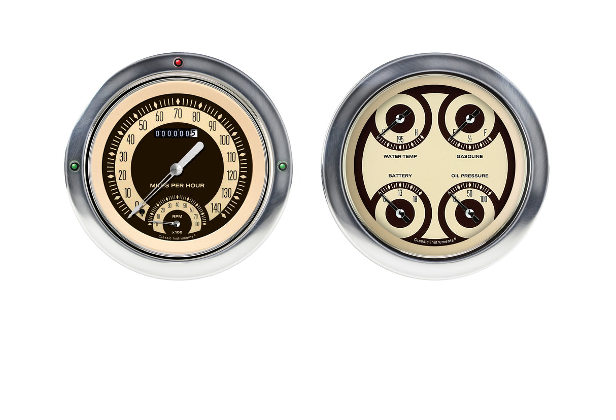 Classic Instruments 1954-55 NOSTAL CH TRK 5IN SPEEDTAC/QU-LS - CT54NT62-LS