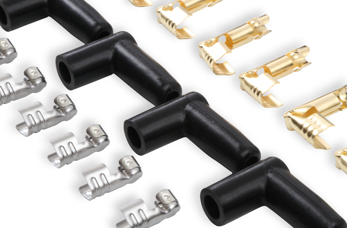 ACCEL Spark Plug Wire Set - 8mm - Yellow with Orange Straight Boots - 4040