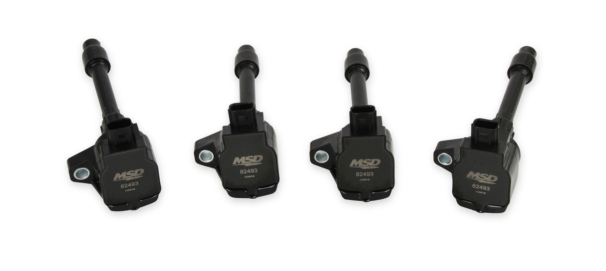 MSD Ignition Coil - Blaster Series-Honda 1.5L/2.0L/2.0L Turbo 4-cyl-Black-4-Pack - 824943