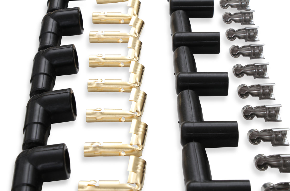 ACCEL Spark Plug Wire Set - 8mm - Yellow with Orange Straight Boots - 4040