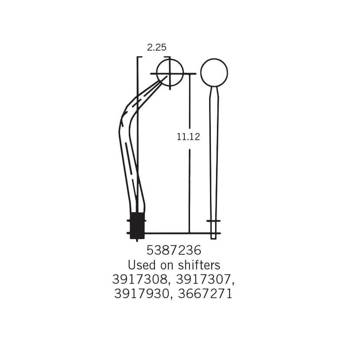 Hurst Competition/Plus Shifter Stick - Chrome - 5387236