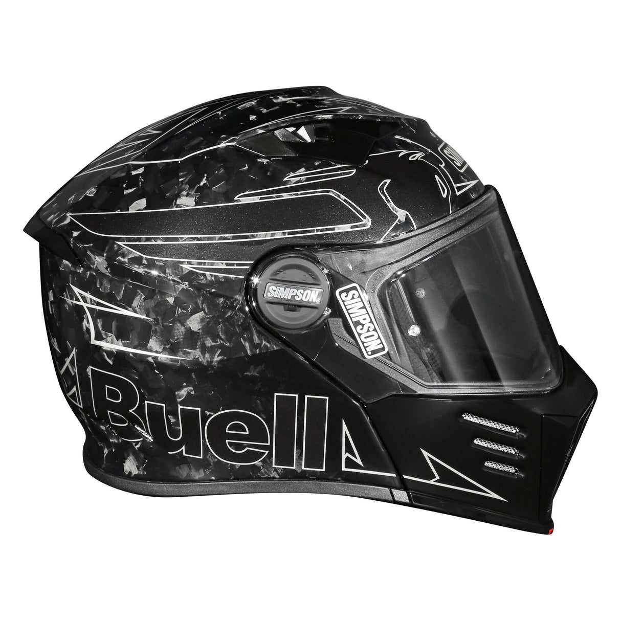Simpson Motorcycle Buell Motorcycles Mod Bandit Helmet - Forged Carbon Fiber - M5983XL