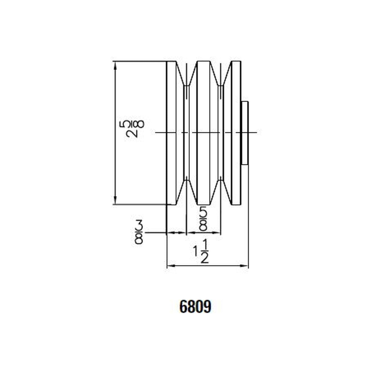 Mr Gasket Alternator Pulley - Chrome - Double Groove - 6809