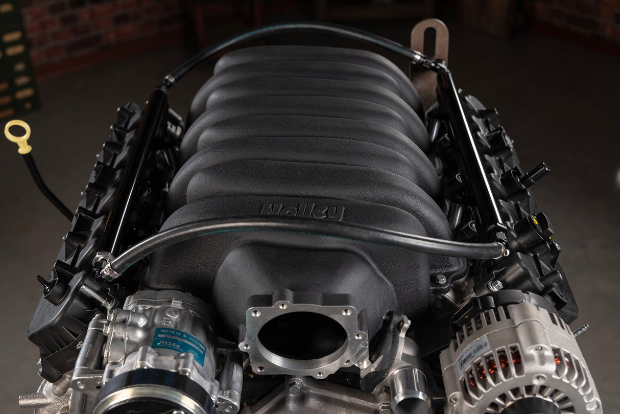 Holley 300-900BK Low-Profile Intake Manifold - Godzilla - Black Powdercoat