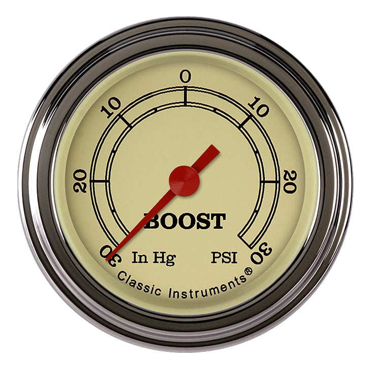 Classic Instruments Vintage 2-1/8" Boost/Vac Gauge - VT141SLF