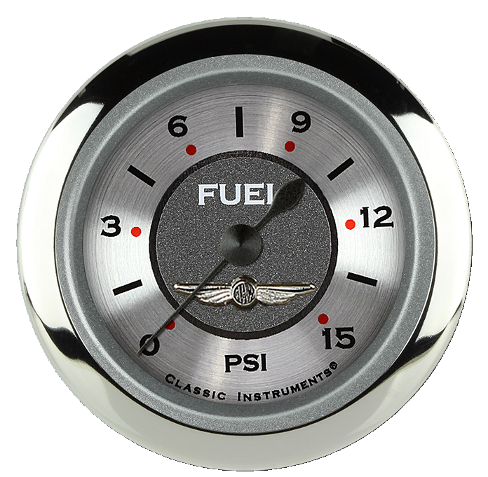 Classic Instruments All American 2 1/8" Fuel Pressure Gauge, 15 psi - AW145SRC
