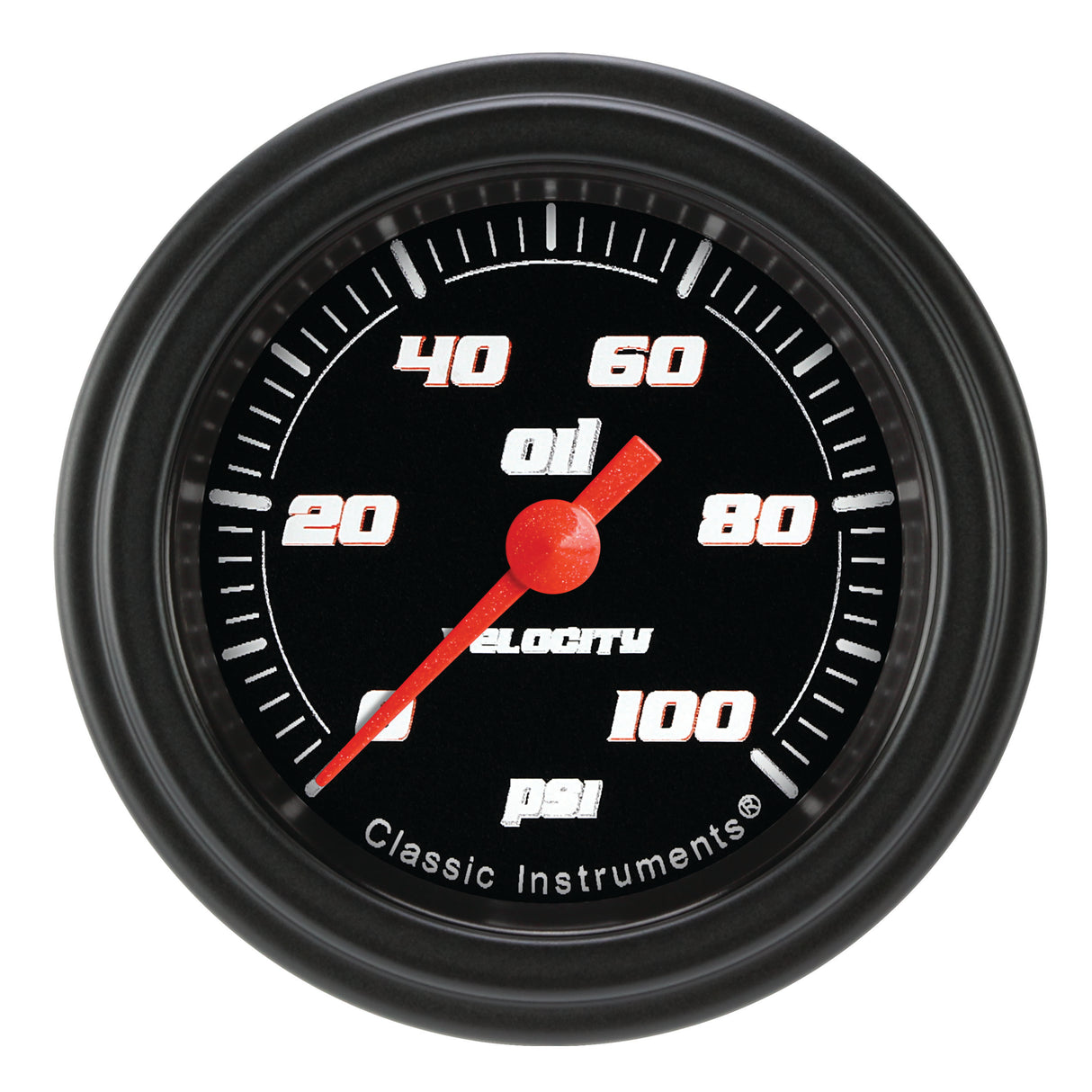 Classic Instruments Velocity Black 2-1/8" Oil Pressure Gauge - VS181BBLF