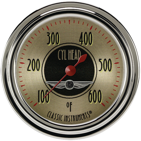 Classic Instruments All American Nickel 2 5/8" Cylinder Head Temp. Gauge - AN397SLC