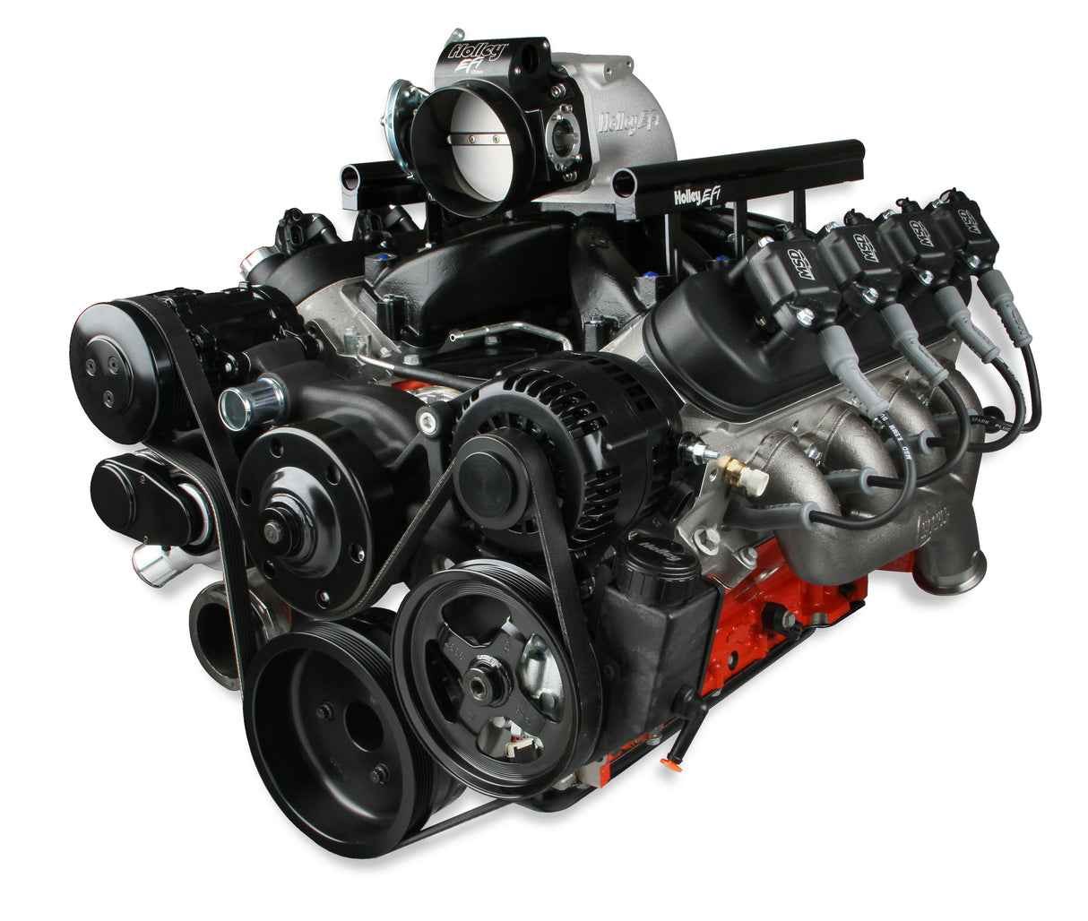 Holley 20-200BK Premium Mid-Mount Complete Accessory System - Gen V LT Engines - SFI Certified Damper - Black