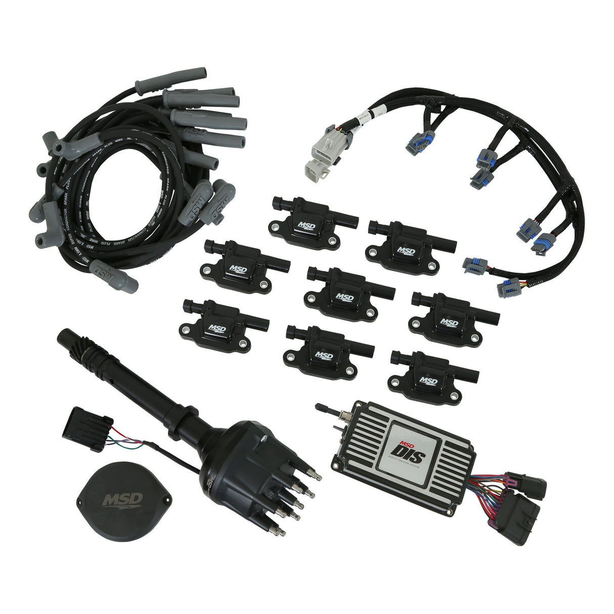 MSD DIS Direct Ignition System Kit - Black - 601513
