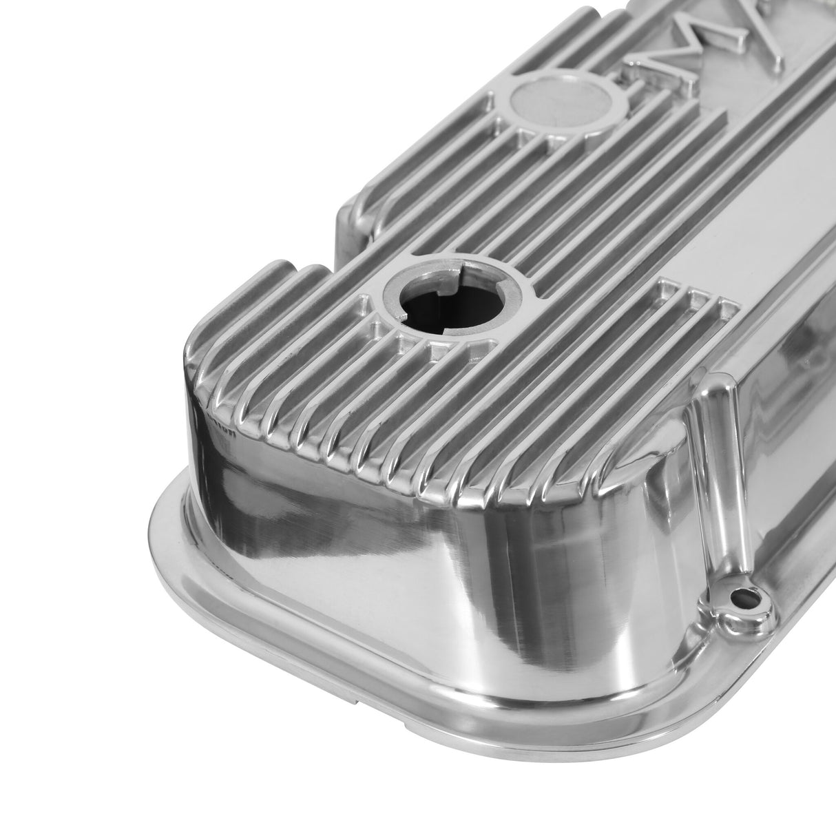 Holley 241-84 M/T Valve Covers - Vintage Style - Finned - BBC - Polished