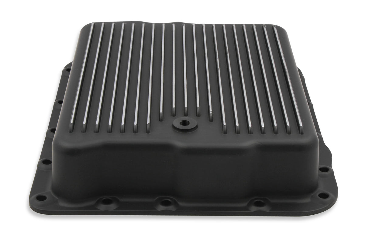 Mr Gasket Transmission Oil Pan - Black Aluminum - 9797BMRG