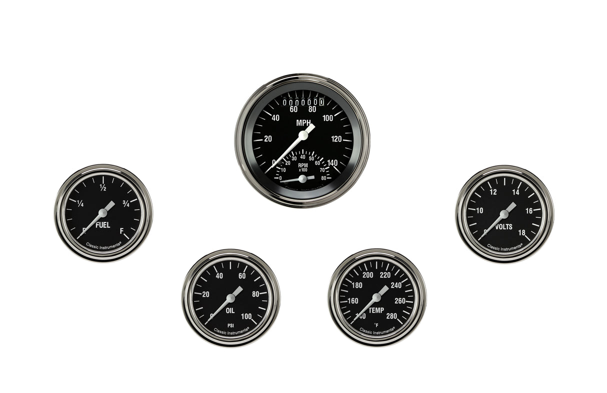 Classic Instruments Hot Rod Five Gauge Set 335 - HR335SLF