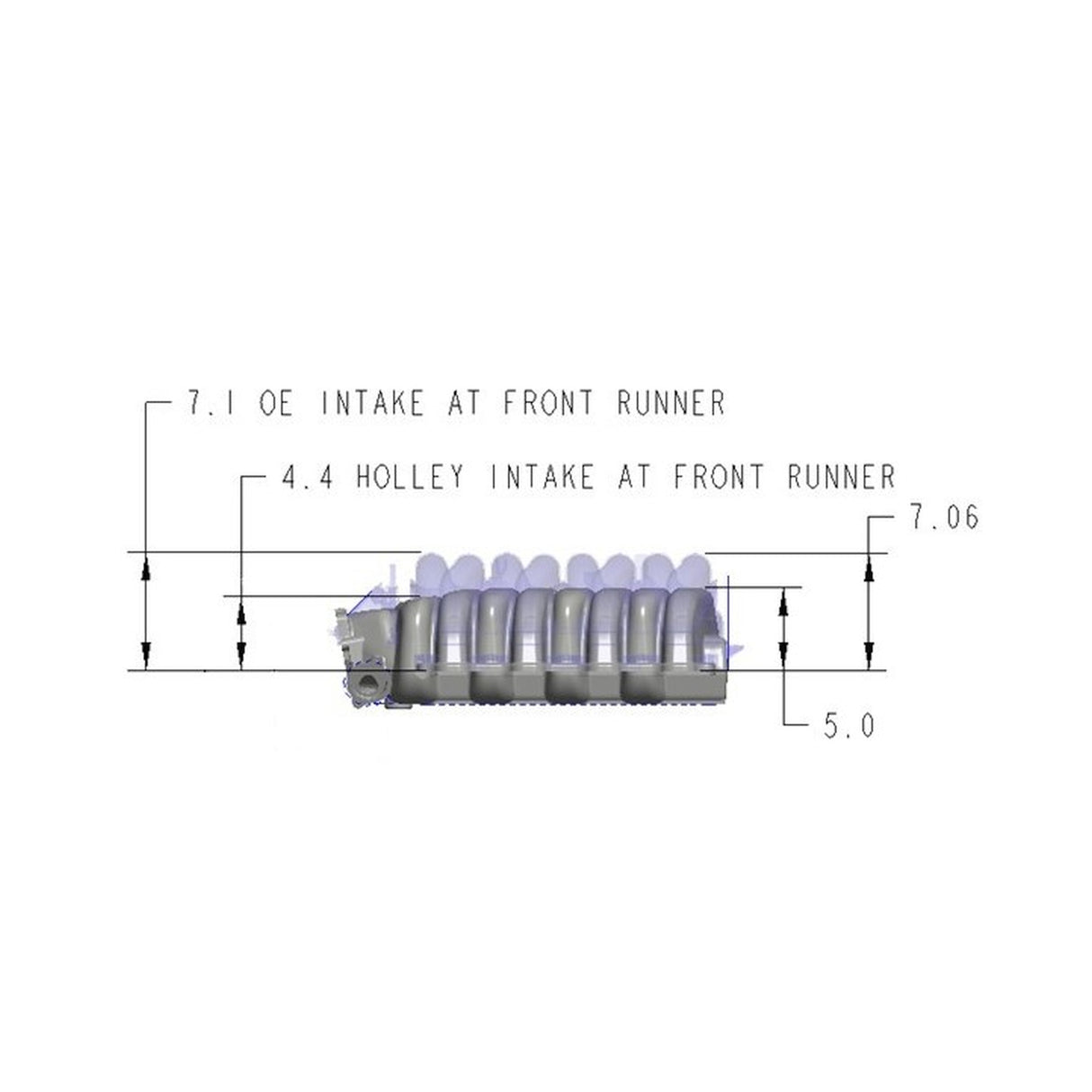 Holley 300-900BK Low-Profile Intake Manifold - Godzilla - Black Powdercoat