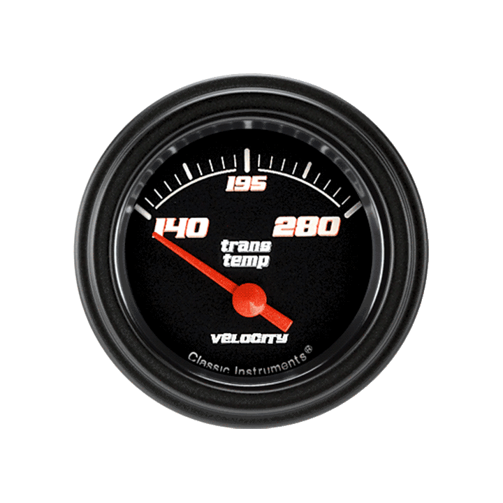 Classic Instruments Velocity Black 2 1/8" Transmission Temp - VS27BBLF