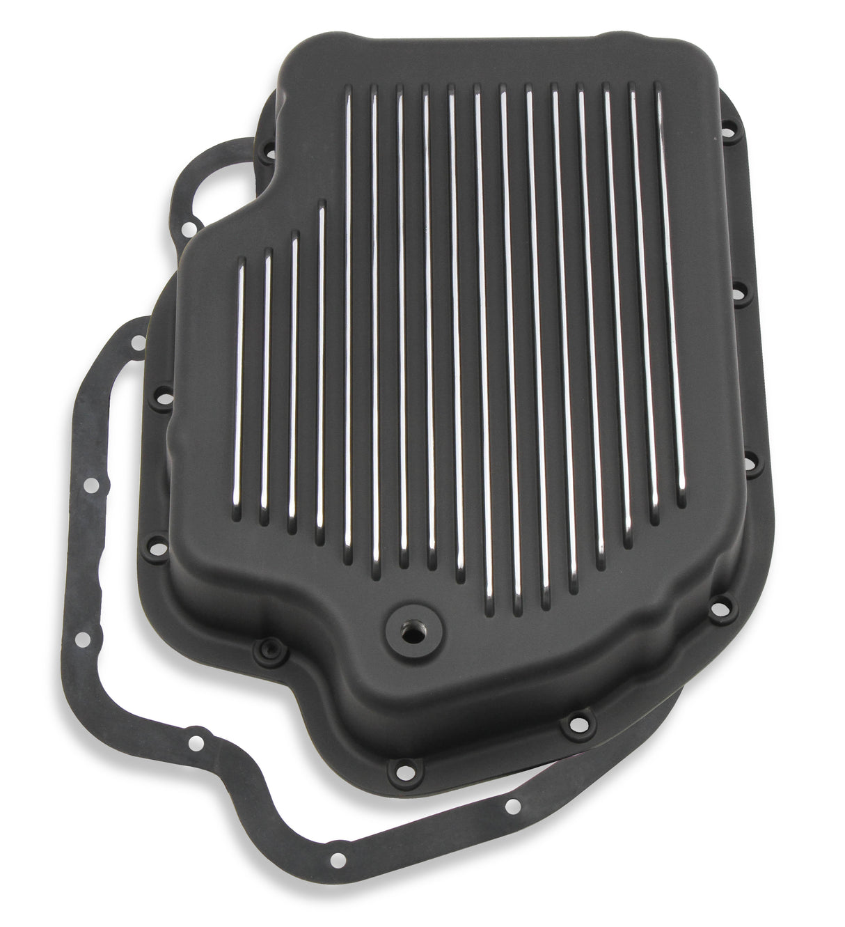 Mr Gasket Transmission Oil Pan - Black Aluminum - 9796BMRG