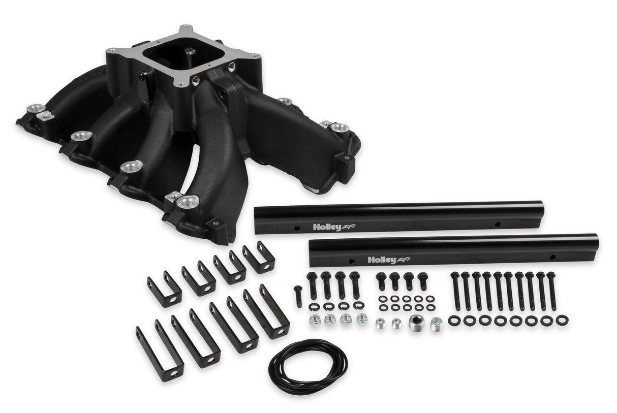 Holley 300-255BK Single Plane EFI Split-Design Race Intake Manifold- GM LS1/LS2/LS6-Black