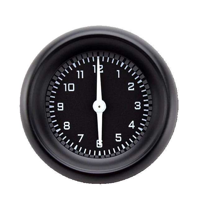 Classic Instruments AutoCross Gray 2 1/8" Clock - AX90GBLF